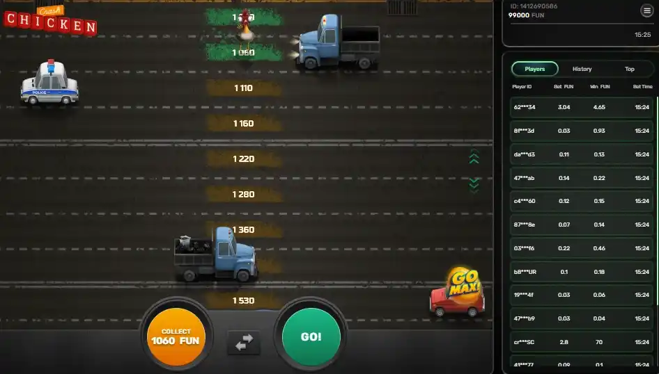 Play Chicken Crash for Real Money Online